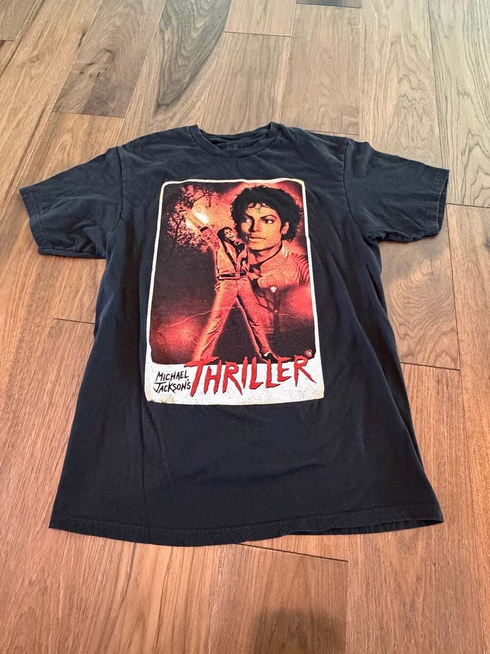 Michael Jackson Thriller Poster Black Graphic T-Shirt